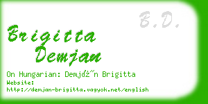 brigitta demjan business card